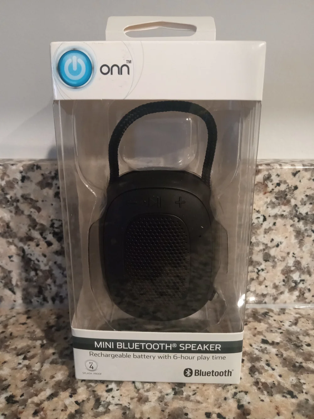 Mainstays White & Gray Head Wraps 2-Pack and Onn Mini Bluetooth Speaker